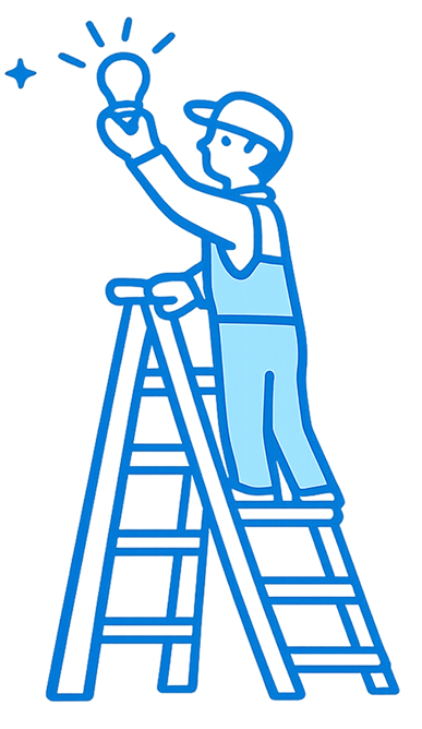 スタッフが作業してる様子のイラスト